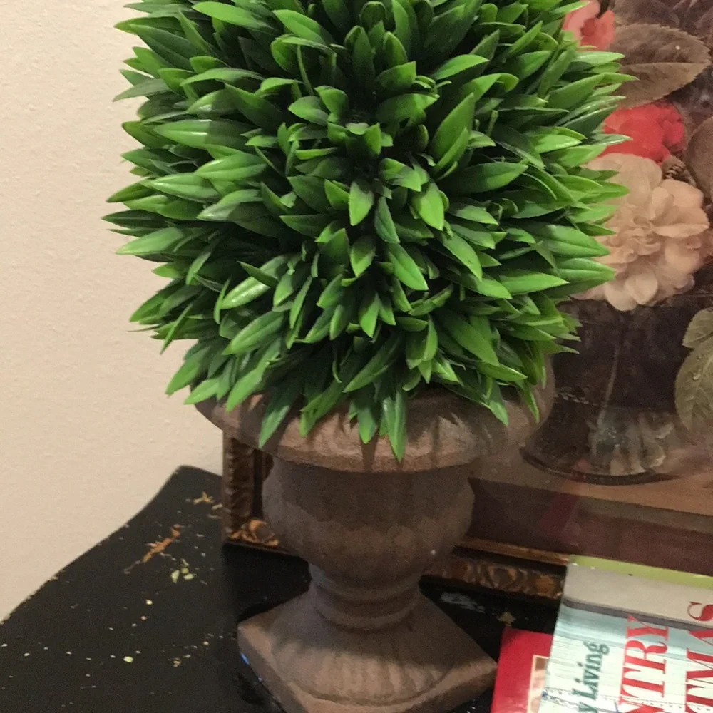 Faux Plant Farmhouse Urn Greenery Urn Ceramic Home Decor FINAL  SALE